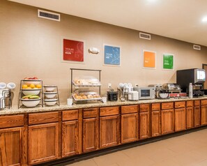 Free daily buffet breakfast