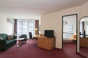 Hypo-allergenic bedding, desk, laptop workspace, soundproofing