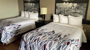 Habitación Deluxe, 2 camas matrimoniales, para no fumadores | Escritorio, wifi gratis y ropa de cama