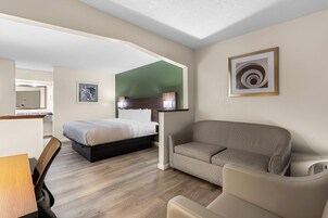 In-room safe, desk, laptop workspace, soundproofing