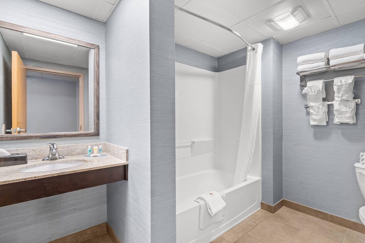 standard room, 2 queen beds, non smoking | premium bedding, in-room safe, desk, blackout curtains