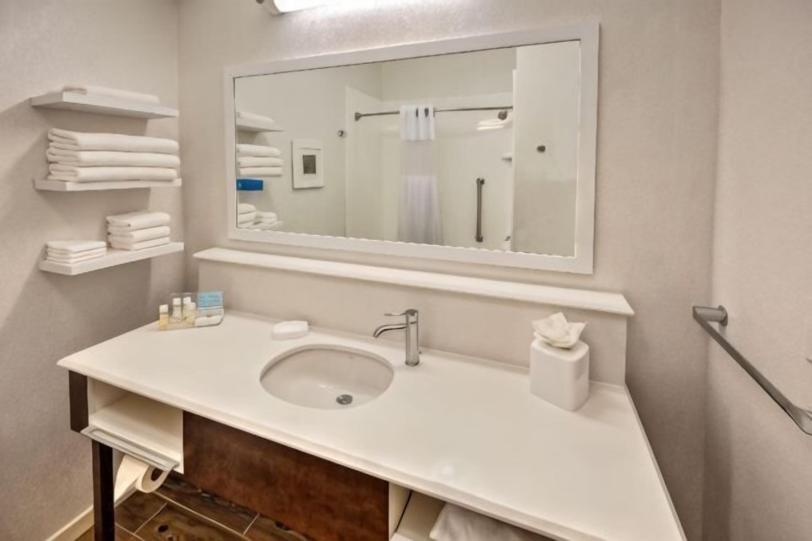 Bathroom | Combined shower/tub, free toiletries, hair dryer, towels