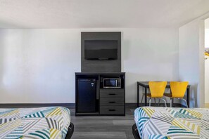 Standard Room, 2 Queen Beds, Non Smoking | Desk, iron/ironing board, free WiFi, bed sheets