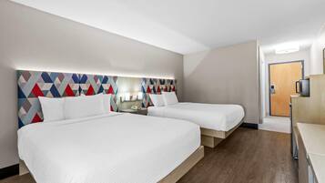 Standard Room, 2 Queen Beds | Desk, iron/ironing board, free WiFi, bed sheets