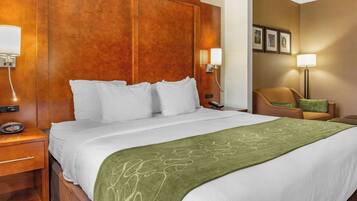 Suite, 1 King Bed, Non Smoking | Premium bedding, down comforters, desk, blackout drapes