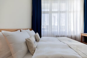 In-room safe, blackout curtains, soundproofing, free WiFi