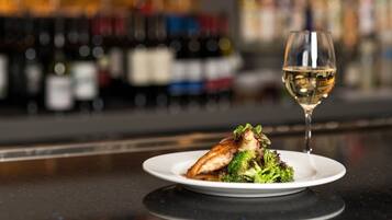 Breakfast, lunch and dinner served