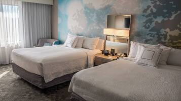 Room, 2 Queen Beds, Non Smoking | Hypo-allergenic bedding, laptop workspace, blackout drapes