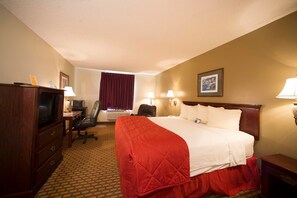 Premium bedding, pillow-top beds, desk, blackout curtains