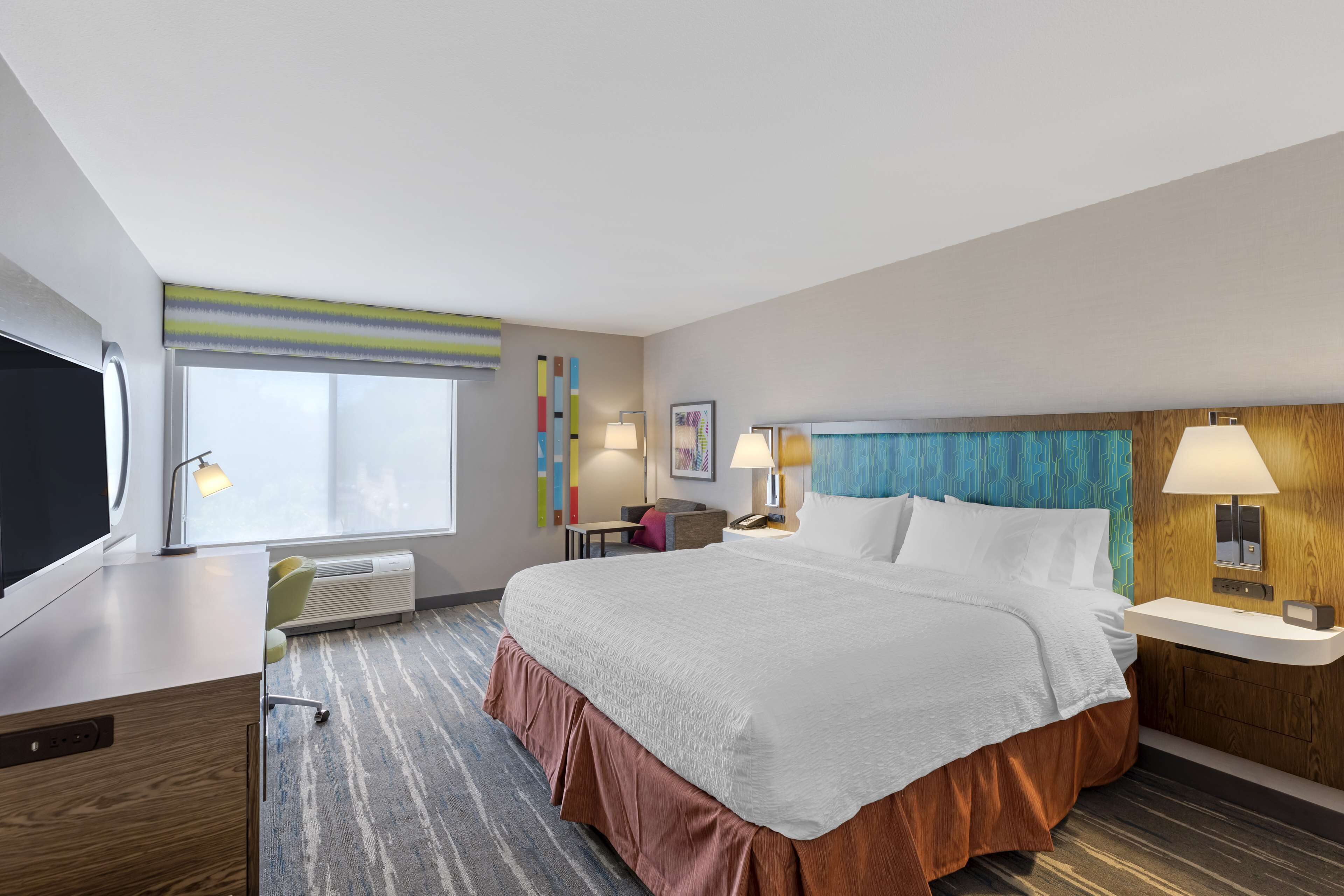 hypo-allergenic bedding, blackout curtains, iron/ironing board