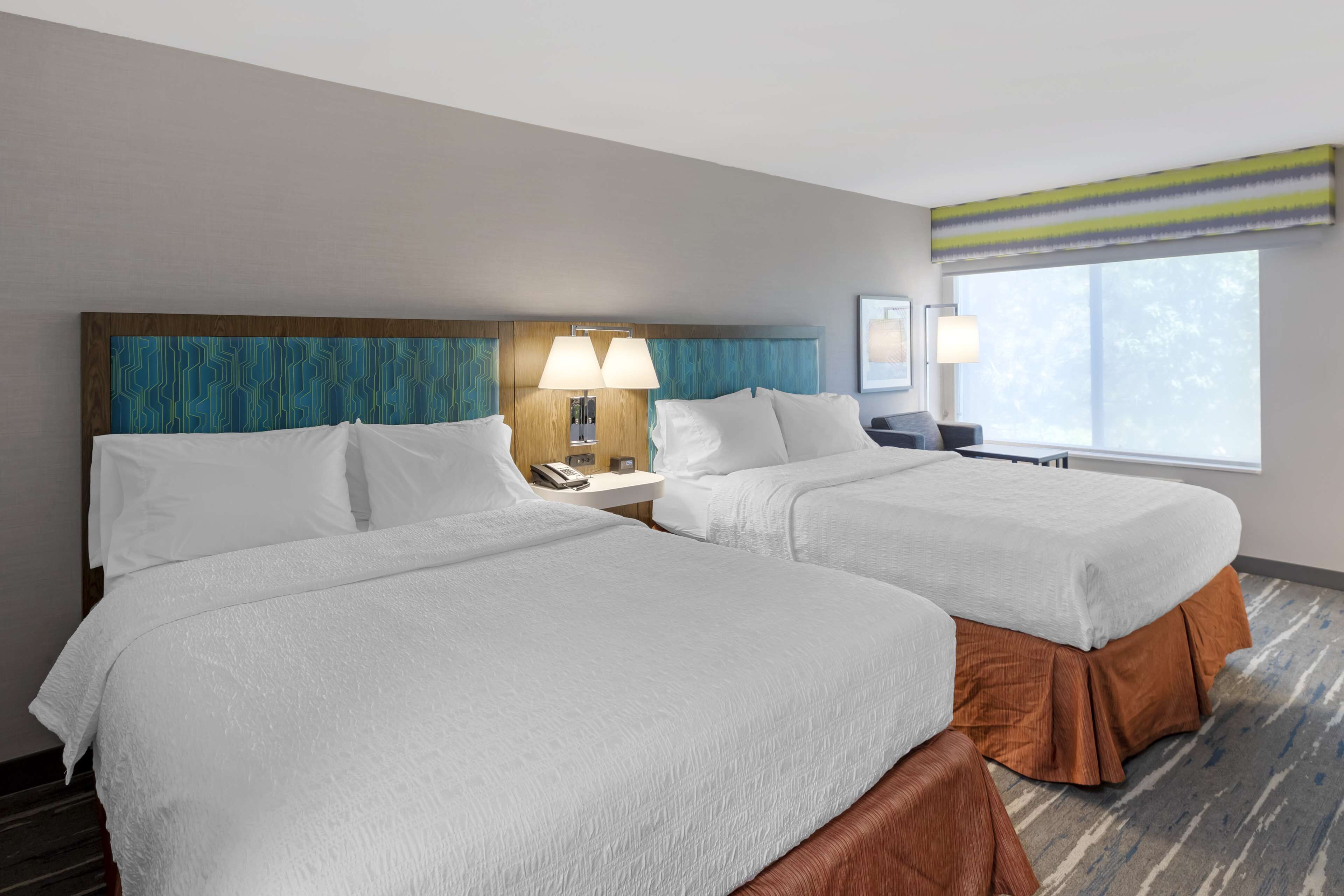 room | hypo-allergenic bedding, blackout curtains, iron/ironing board