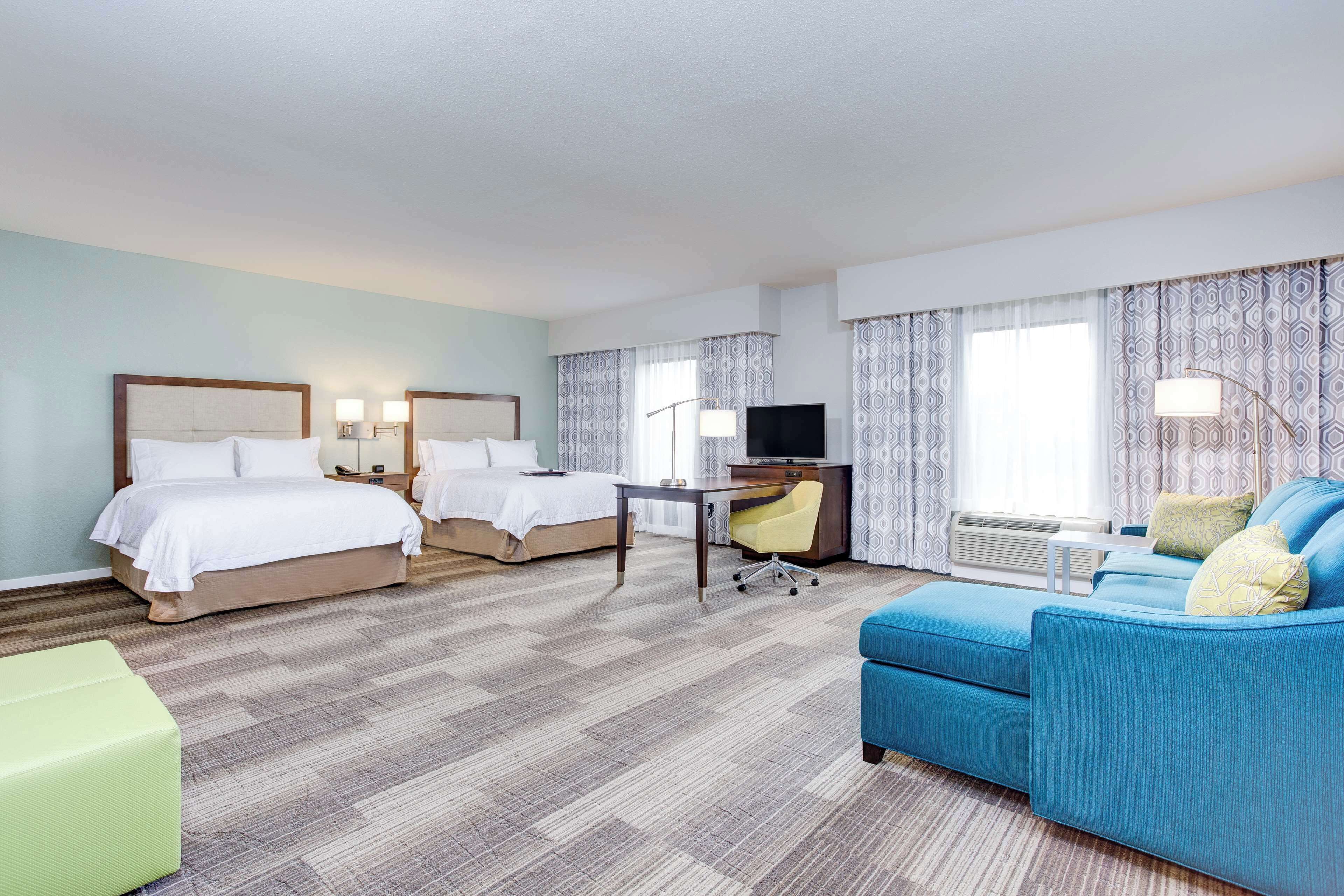 studio, 2 queen beds, non smoking, refrigerator & microwave (wet bar) | free wifi, bed sheets, alarm clocks