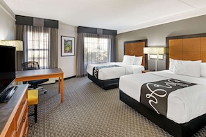 Room, 2 Double Beds, Non Smoking | Premium bedding, desk, blackout drapes, iron/ironing board