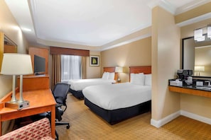 Standard Room, 2 Double Beds, Accessible, Non Smoking (Walk-in Shower) | Premium bedding, down comforters, desk, blackout drapes