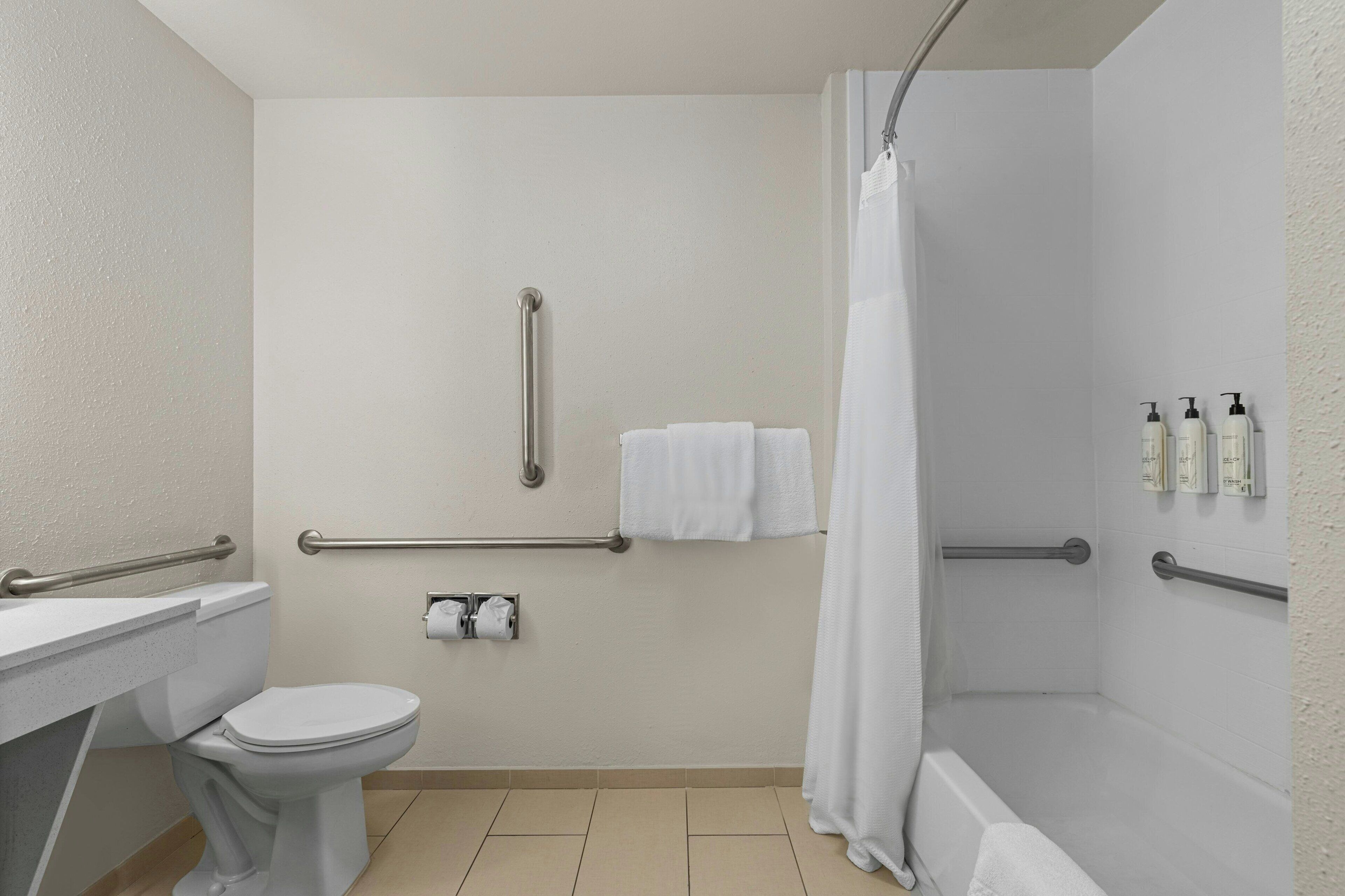 suite, 2 double beds | bathroom | hair dryer, towels