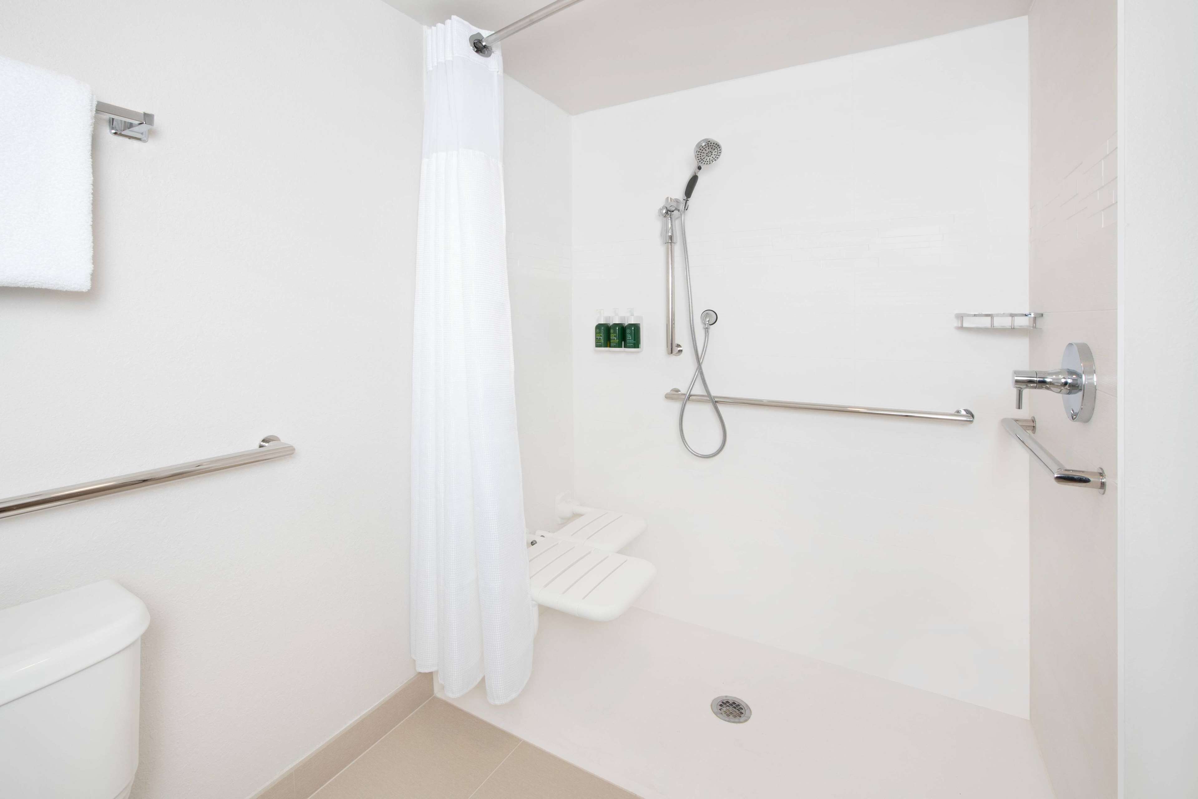 suite, multiple beds, accessible (mobility roll in shower two bedrooms) | bathroom | combined shower/bathtub, free toiletries, hair dryer, towels