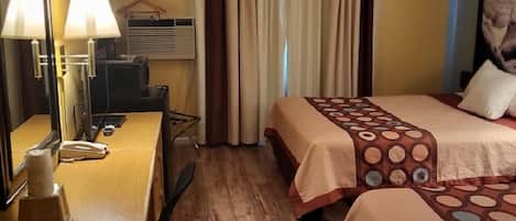 Room, 2 Queen Beds, Non Smoking | In-room safe, desk, free cots/infant beds, free rollaway beds