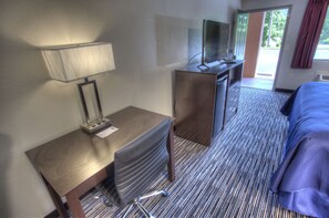 Pillowtop beds, desk, laptop workspace, free WiFi