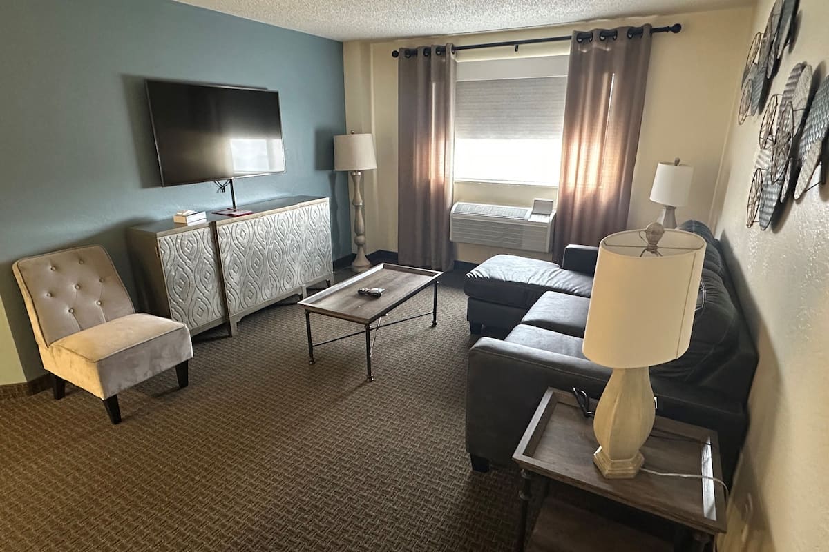 deluxe suite (hotel) (no pets) | egyptian cotton sheets, premium bedding, desk, free wifi