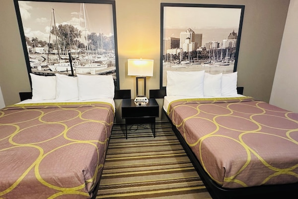Standard, 2 Queen Size Beds | In-room safe, desk, WiFi (free), bed sheets