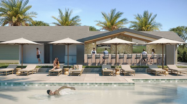 Outdoor pool, open 6:00 AM to 8:30 PM, pool umbrellas, sun loungers