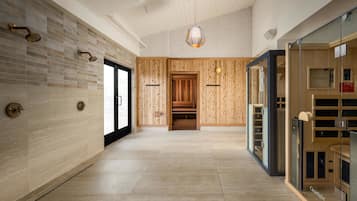Sauna, hot tub, steam room, body treatments, hydrotherapy, facials