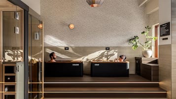 Sauna, hot tub, steam room, body treatments, hydrotherapy, facials