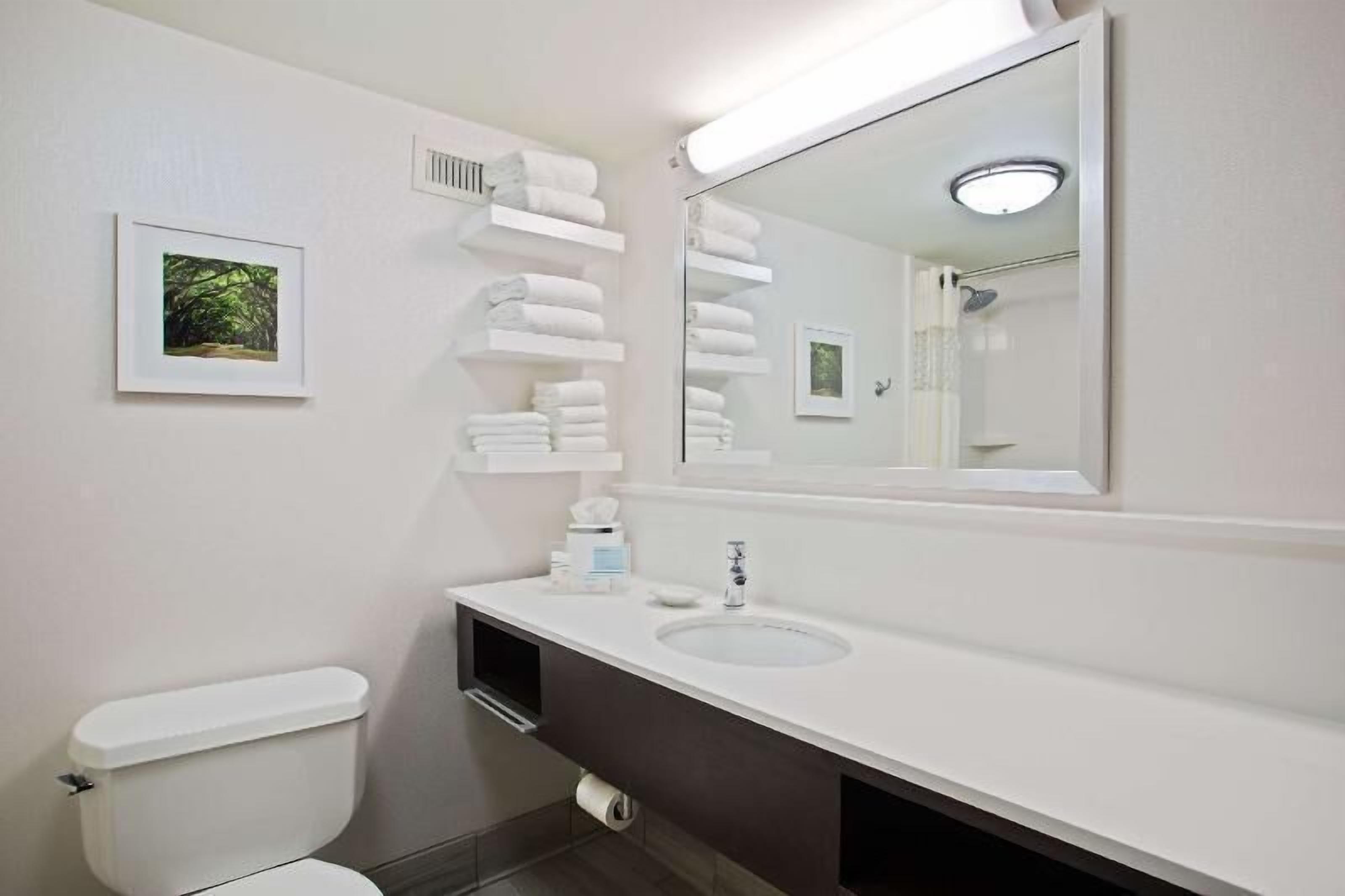 Salle de bain | Ensemble douche/baignoire, articles de toilette de luxe, sèche-cheveux