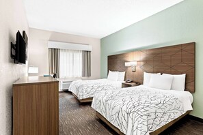 Standard Room, 2 Double Beds, Non Smoking, Refrigerator & Microwave | Desk, laptop workspace, iron/ironing board, rollaway beds