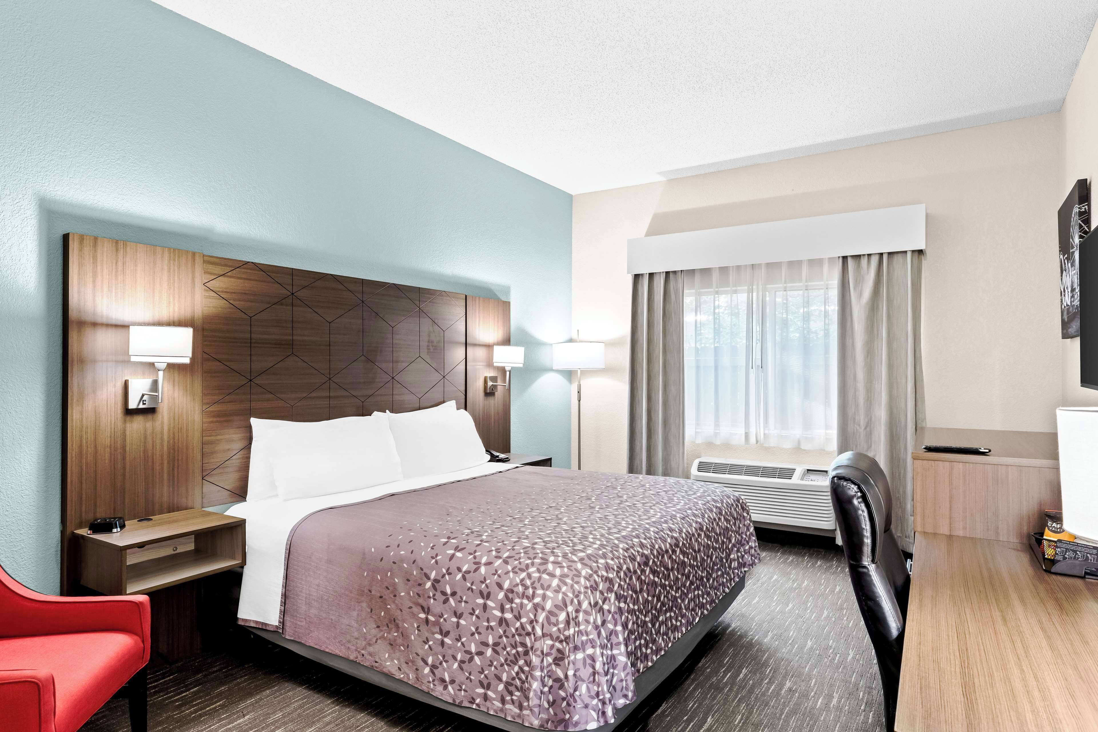 standard room, 1 king bed, non smoking, refrigerator & microwave | desk, laptop workspace, iron/ironing board, rollaway beds