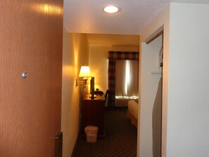 Desk, blackout curtains, iron/ironing board, free WiFi