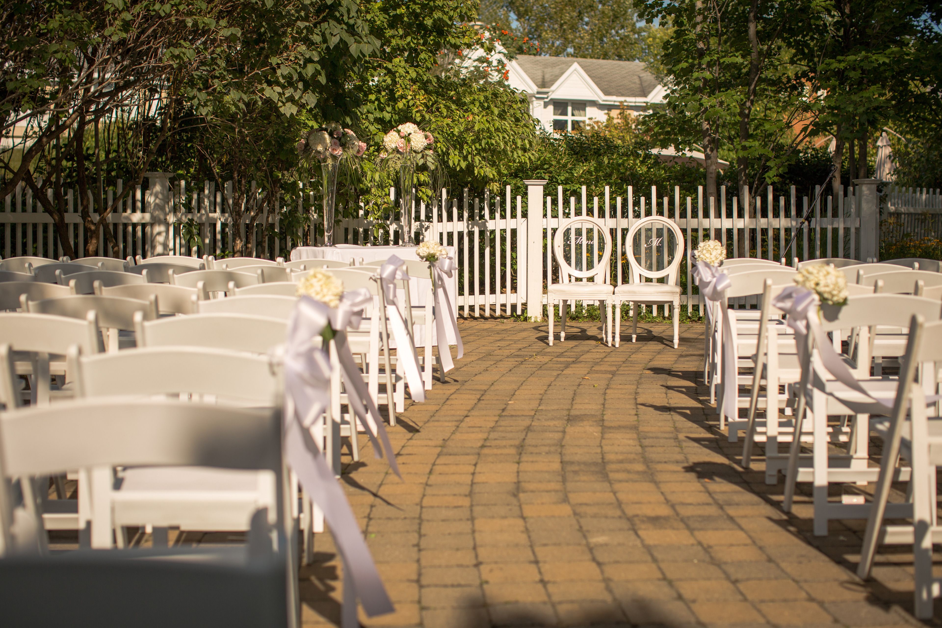 outdoor wedding area