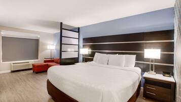 Suite, 1 très grand lit, non-fumeurs | Draps en coton égyptien, literie de qualité supérieure, surmatelas