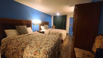 Double Room, 2 Queen Beds, Non Smoking | Desk, blackout curtains, iron/ironing board, free WiFi