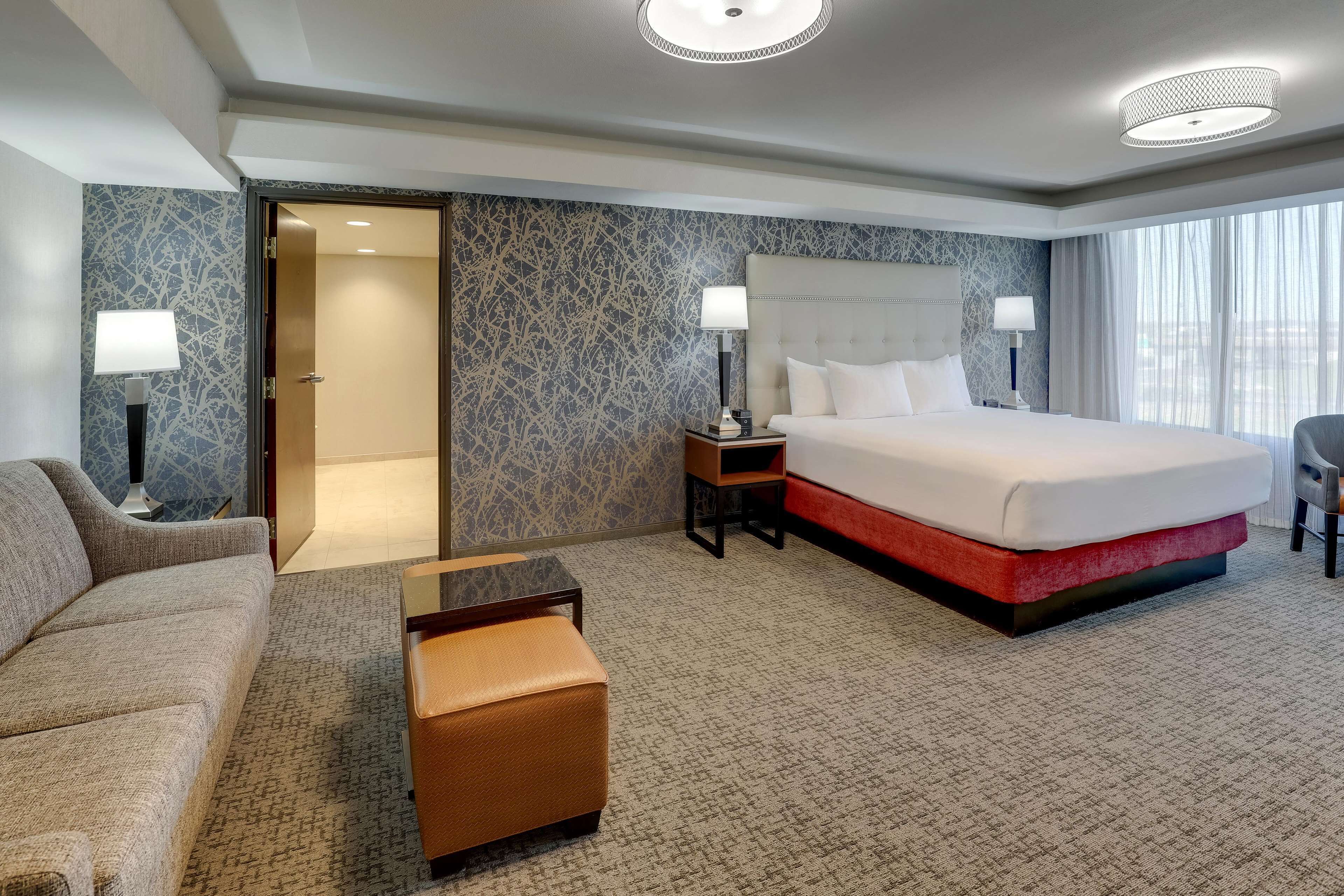 1 bedroom, desk, blackout curtains, iron/ironing board