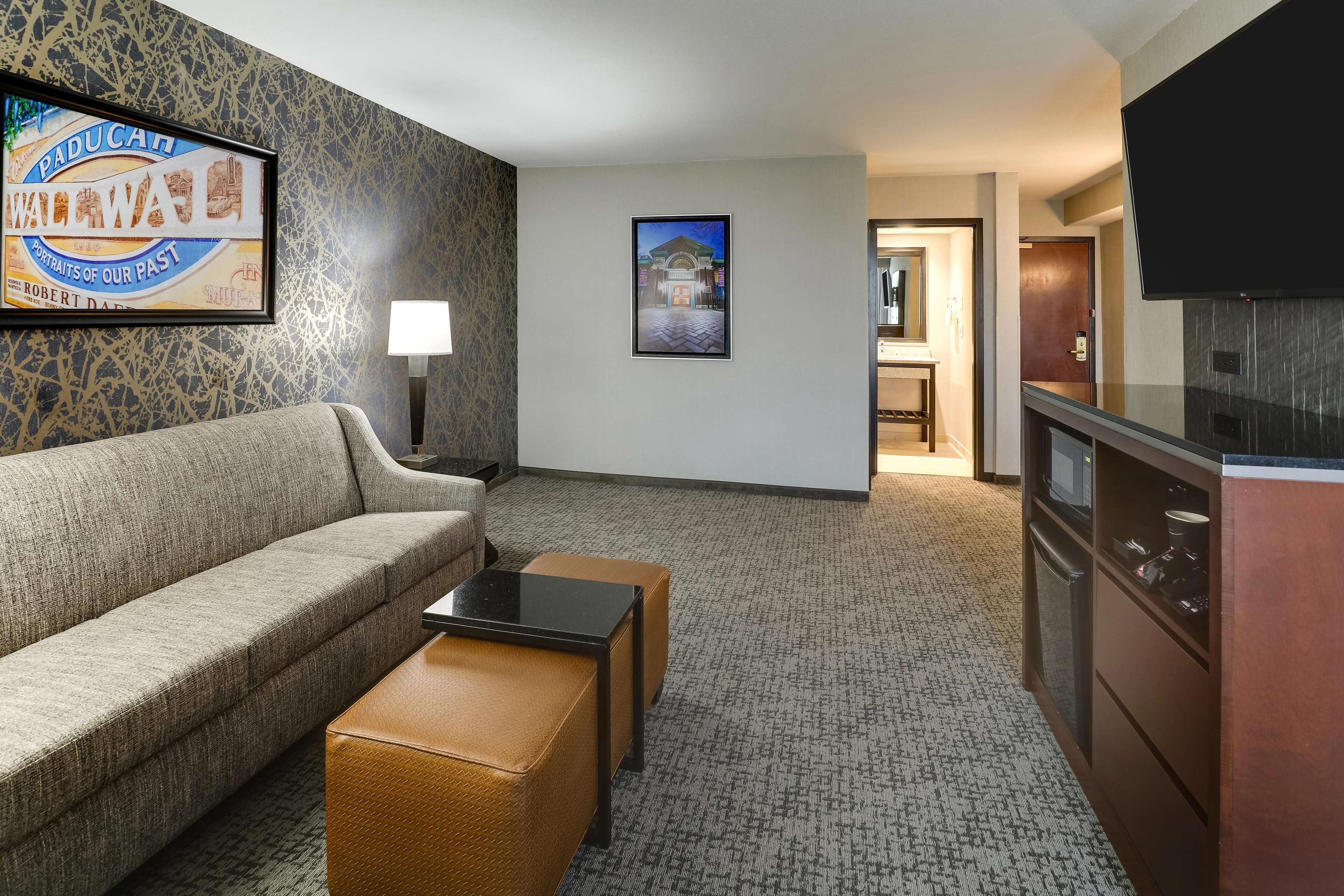 1 bedroom, desk, blackout curtains, iron/ironing board