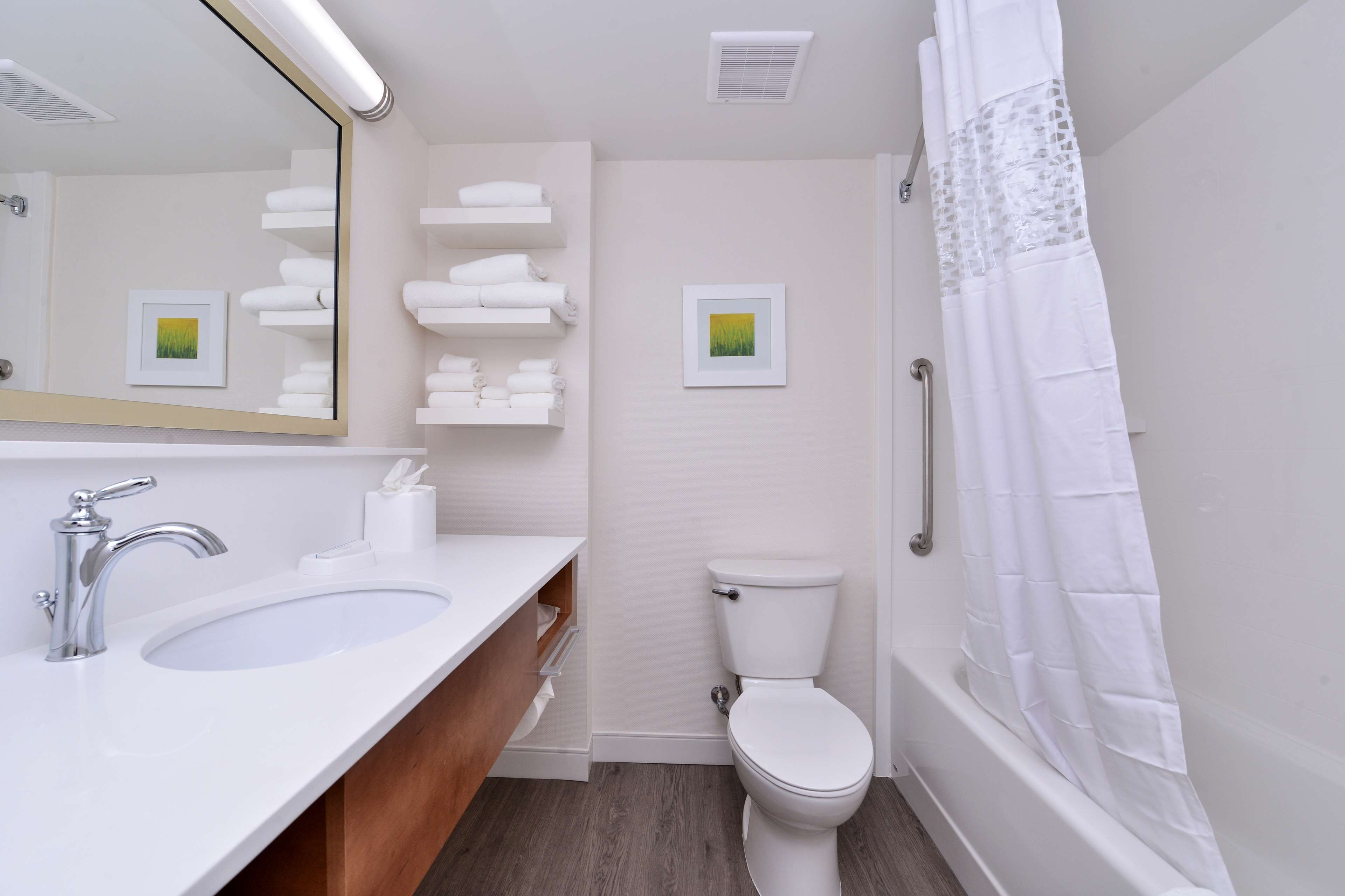 free toiletries, hair dryer, towels