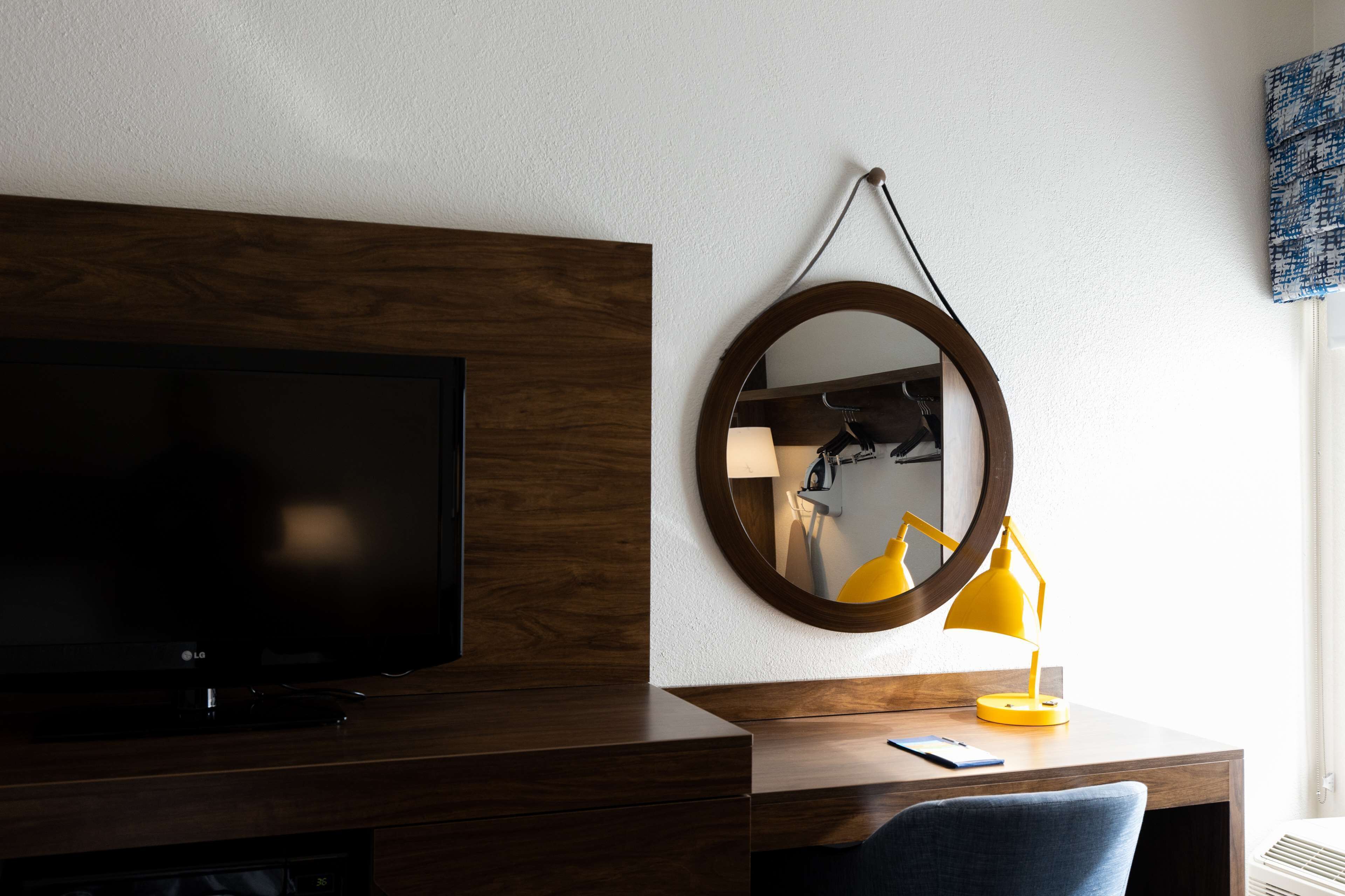 room, 1 queen bed, accessible, bathtub | desk, blackout curtains, iron/ironing board, wifi