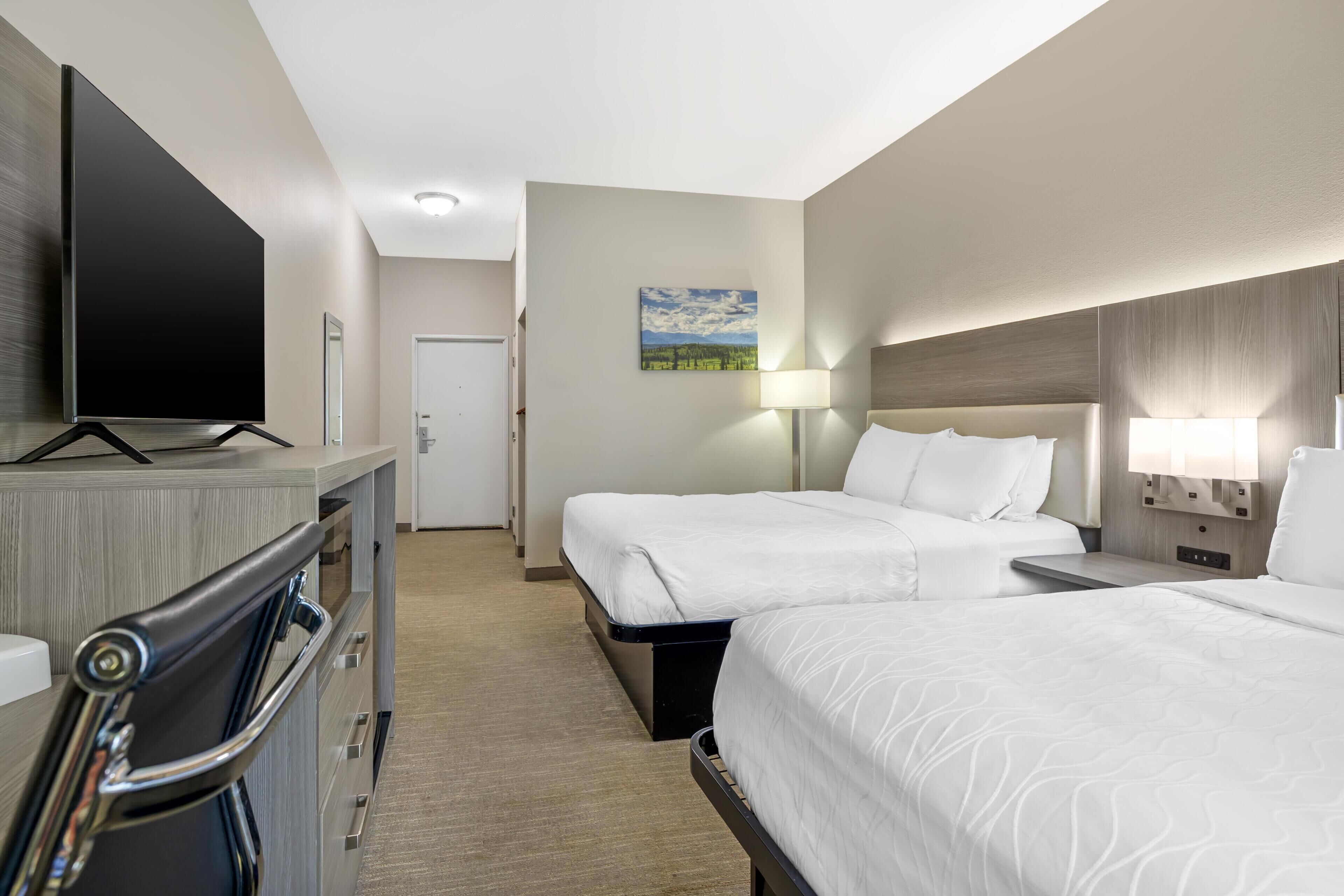 Standard Room, 2 Queen Beds, Accessible, Bathtub | Pillowtop beds, in-room safe, iron/ironing board, free WiFi