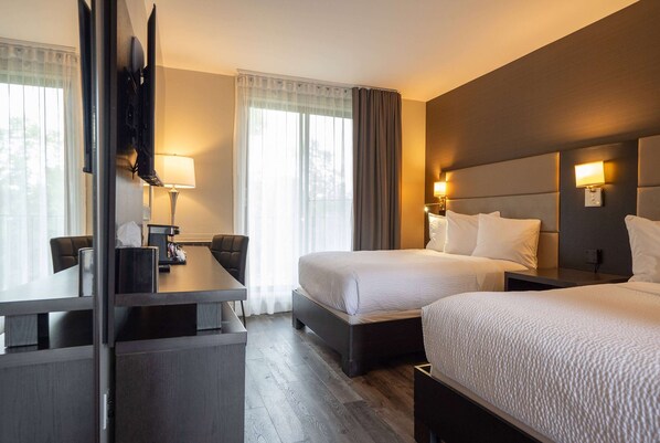 Room, 2 Double Beds, Non Smoking (Water Front) (No Pets) | Hypo-allergenic bedding, desk, laptop workspace, blackout drapes