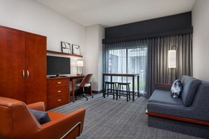 Pillowtop beds, desk, laptop workspace, blackout drapes