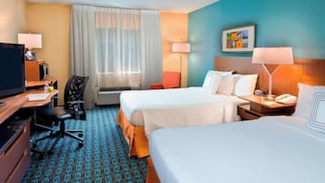 Room, 2 Double Beds | Desk, iron/ironing board, free cots/infant beds, free rollaway beds