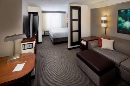 Premium bedding, desk, blackout curtains, iron/ironing board