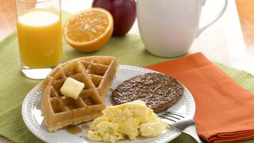 Free daily buffet breakfast