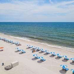 On the beach, white sand