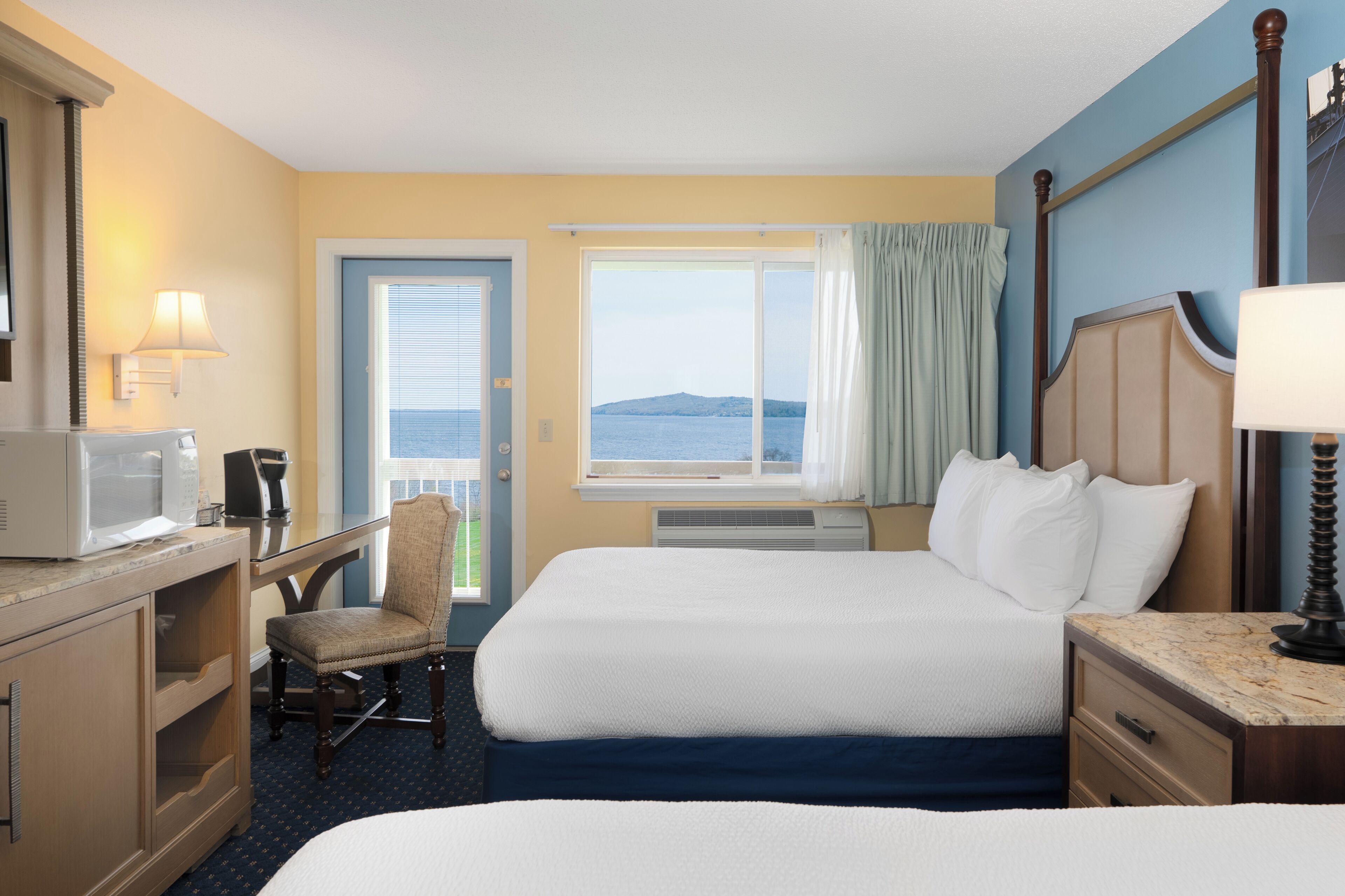 room, 2 queen beds, balcony, bay view | in-room safe, blackout curtains, iron/ironing board, free wifi