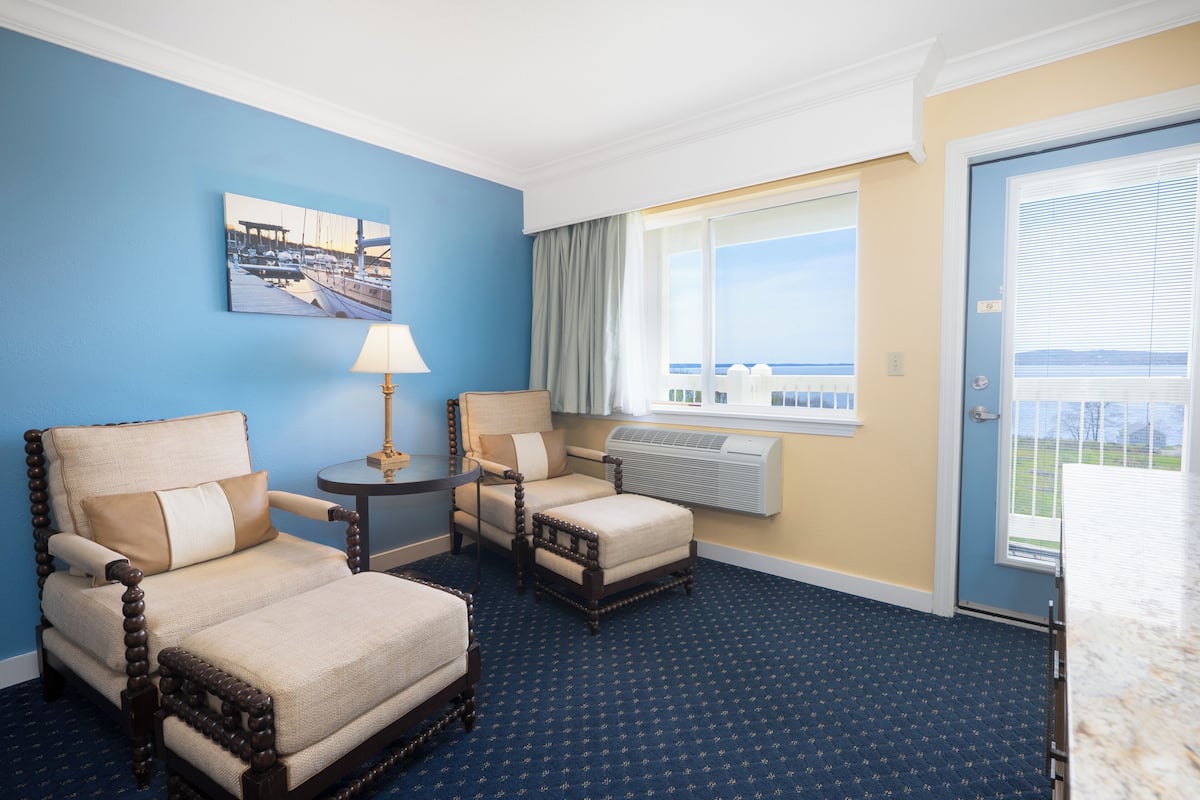 superior room, 1 king bed, balcony, bay view | in-room safe, blackout curtains, iron/ironing board, free wifi