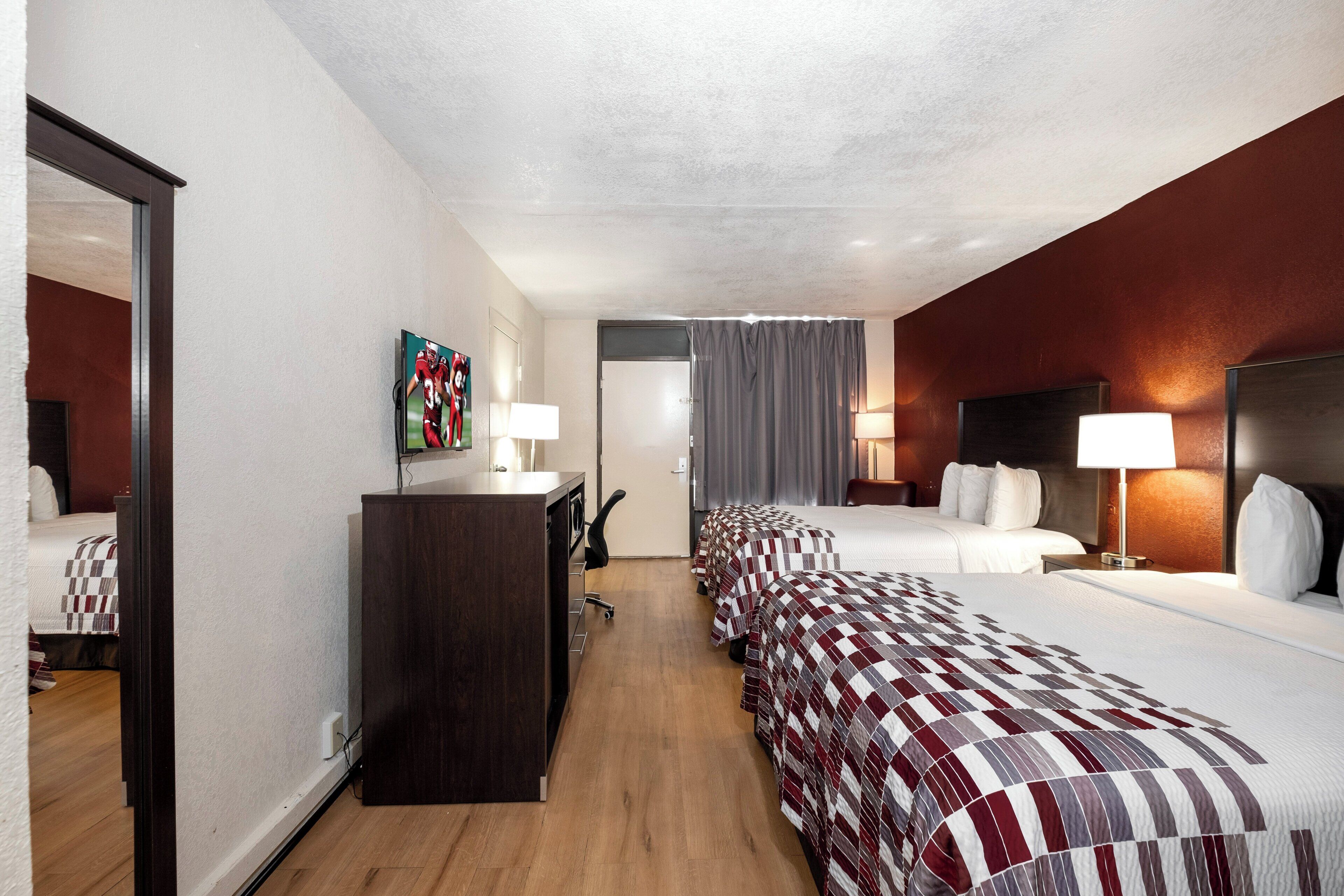 WiFi (free), alarm clocks, bed sheets