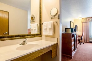 Hair dryer, towels
