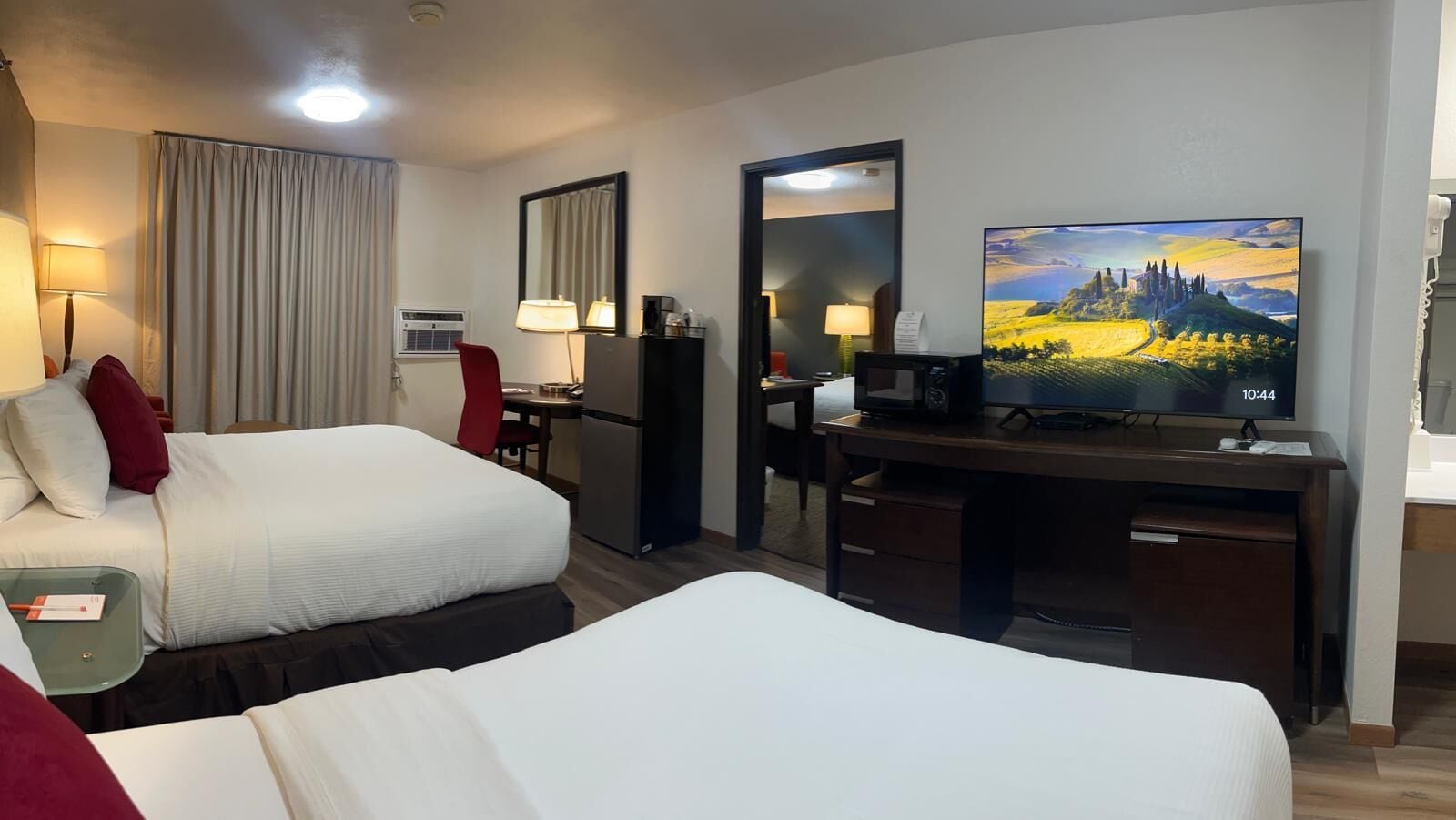 Room, 1 King Bed & 2 Double Beds, Non Smoking | Egyptian cotton sheets, premium bedding, down comforters, pillowtop beds